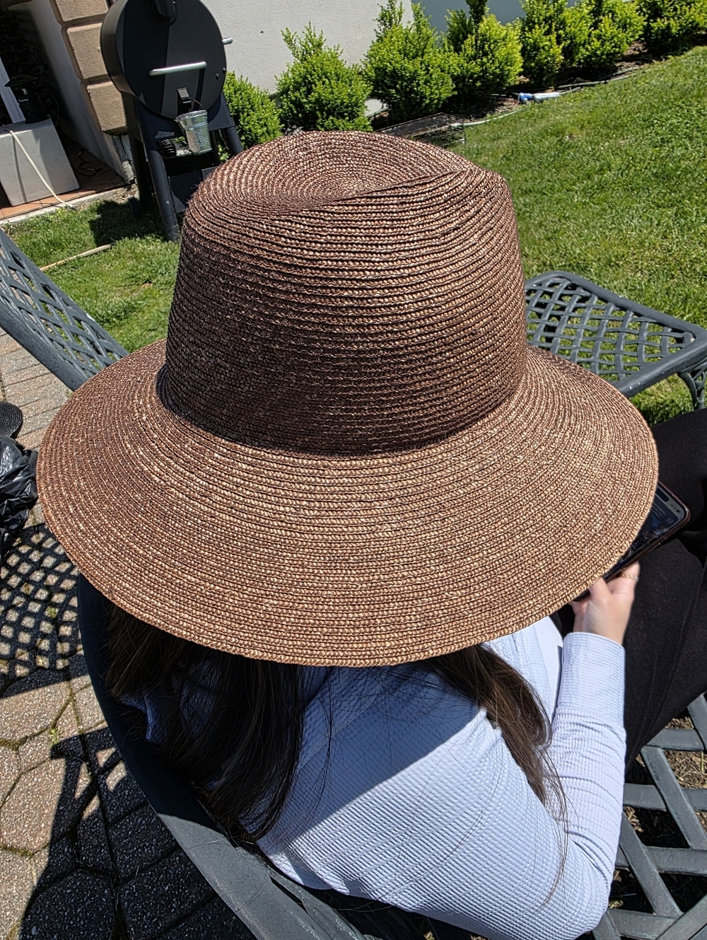 Lola Hats Brown Wide-Brim Straw Sun Hat - Women Nwt